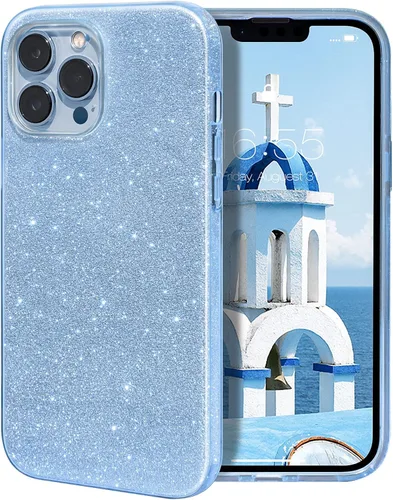 Vista 15 de MILPROX Funda compatible con iPhone 13 (2021), carcasa de gel de goma brillante con purpurina de 3 capas a prueba de golpes para iPhone 13 de 6.1