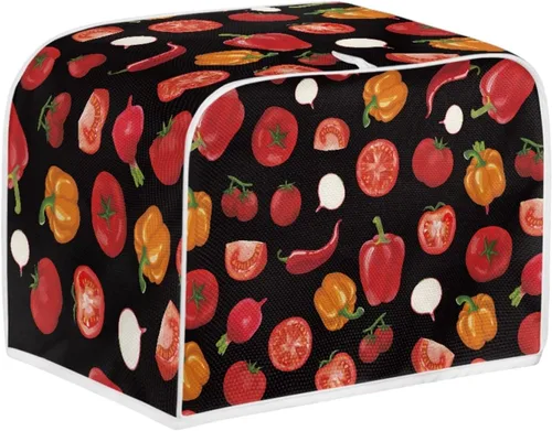 Vista 36 de Coldinair Cubierta para tostadora de dos rebanadas con estampado de aguacate, cubierta de electrodomésticos pequeños con diseño de frutas