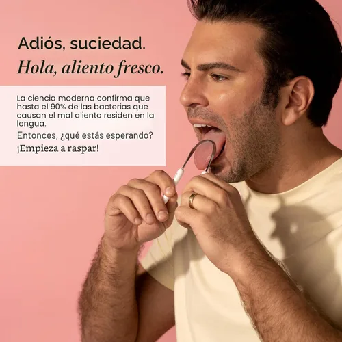 Vista 5 de Boka Raspador de lengua para adultos y niños con estuche, limpiador de lengua de acero inoxidable con bolsa de viaje de lino, limpiador