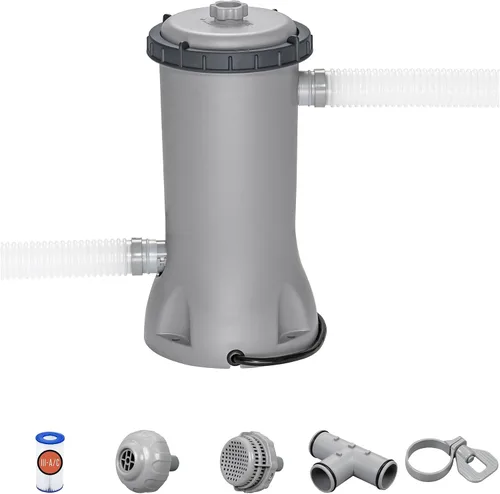Vista 8 de Bestway Flowclear - Cartucho de bomba de filtro de agua para piscina sobre el suelo, 530 galones por hora, 120 voltios con temporizador de apagado