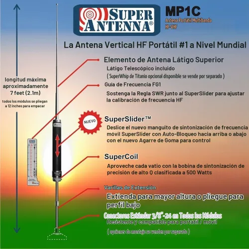 Vista 2 de MP1C All Band HF VHF - Radio de jamón portátil MP1