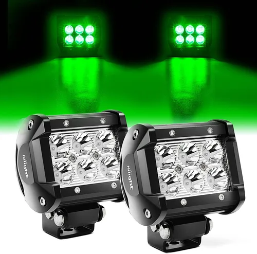 Vista 10 de Nilight Barra de luz LED, 18 W, 1260 lm, todo terreno, conducción, antiniebla, iluminación de trabajo para camioneta, tractor, camioneta, barco