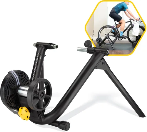 Vista 4 de Saris M2 Smart - Entrenador de bicicleta de resistencia electromagnética para interiores, compatible con la aplicación Zwift