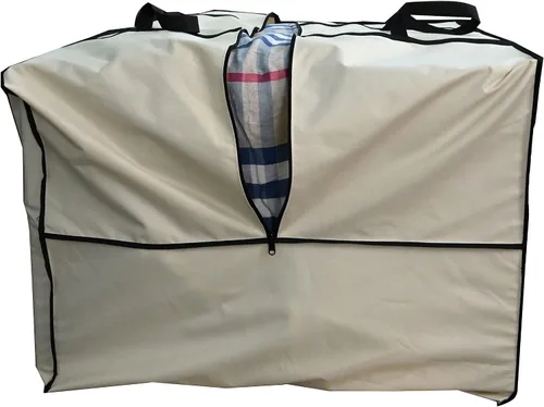 Vista 4 de Bolsa de almacenamiento cuadrada para cojines y fundas para exteriores, bolsas protectoras con cremallera y asas, 32 pulgadas de largo x 32 pulgadas