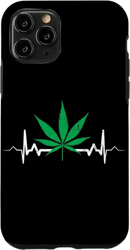 Vista 29 de Weed Heartbeat Pot Cannabis Leaf Marijuana 420 Stoner Gift Case for iPhone 17