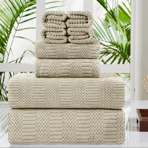 Vista 15 de Juego de 4 toallas de baño grandes de 35"x70" pulgadas, color negro, sábanas de baño extra grandes, toallas jumbo de gran tamaño de 600GSM, suaves