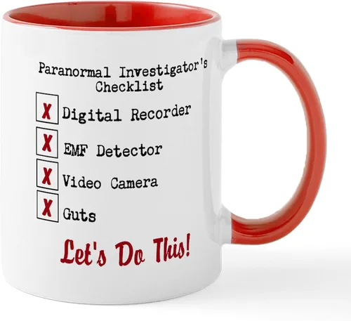 Vista 8 de CafePress Paranormal Investigator's Checklist - Taza de café de cerámica de 11 oz (11.0 fl oz)