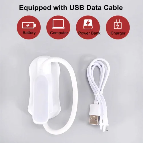 Vista 8 de Luz de lectura de libro con clip para cama, lámpara de libro con abrazadera con 5 LED para el cuidado de los ojos, 3 colores cambiables, funciona