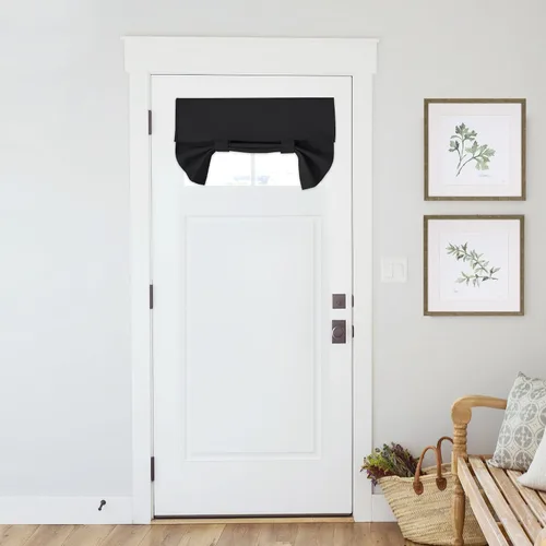 Vista 46 de PONY DANCE Cortinas de luz lateral, persianas opacas con aislamiento térmico para puerta francesa, puerta de vidrio de patio, 12 pulgadas de ancho x