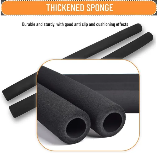 Vista 2 de LIZEALUCKY Empuñaduras de goma de espuma flexible para manillar de bicicleta, paquete de 2 unidades, diámetro interior de 0.9 pulgadas