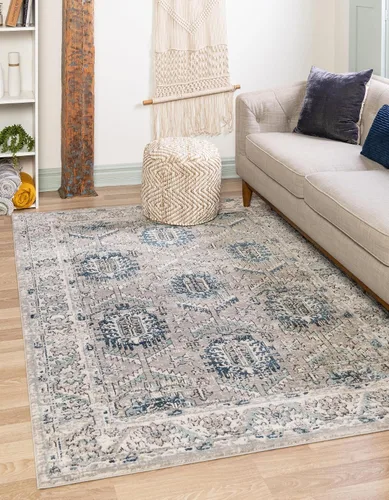 Vista 19 de Unique Loom Colección Nyla - Alfombra de área - Princesa (2 pies x 3 pies 1 pulgada, rectangular, rosa salmón/marrón)