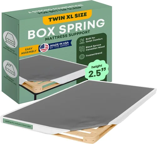 Vista 23 de Greaton, 10” Twin Box Spring Only for Twin Size Bed – Amish-Made in The USA – Solid Wood Mattress Foundation with Stable & Quiet Support