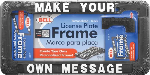 Vista 2 de Bell Automotive 22-1-46452-9 - Marco de matrícula negro personalizado, resistente a la corrosión, fácil de instalar