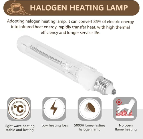 Vista 4 de YUCHENGTECH Calentador de haz halógeno, calentador inteligente de haz de sifón para cafetera Hario Yama Syphon (actualización 110-120V) (110V)