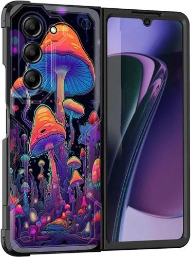Vista 14 de Funda para Galaxy Z Fold 5 5G 2023, doble capa, protección contra caídas de grado militar de 10 pies, antideslizante, resistente a prueba de golpes