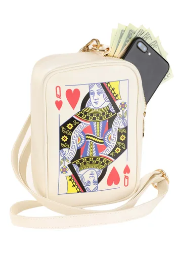 Vista 2 de Bolso Disfraz de Reina de Corazones en Forma de Carta Multicolor