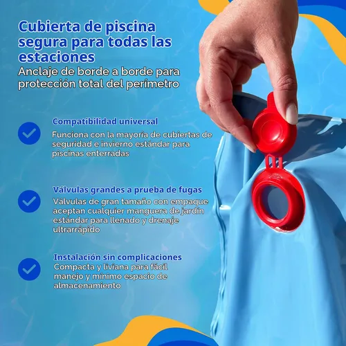 Vista 7 de Blue Wave Tubo de agua doble de 8 pies para cubierta de piscina de invierno, paquete de 5
