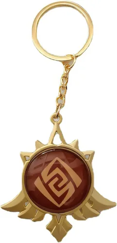 Vista 3 de Genshin Impact Vision - Broche luminoso de ojo de dios, llavero luminoso, llavero con colgante luminoso, diseño de personajes de juego