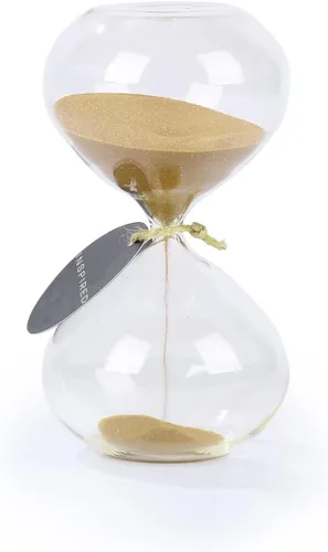 Vista 9 de SWISSELITE - Temporizador de arena con diseño de biloba y reloj de arena - cristal inspirado/hogar, escritorio, decoración de oficina