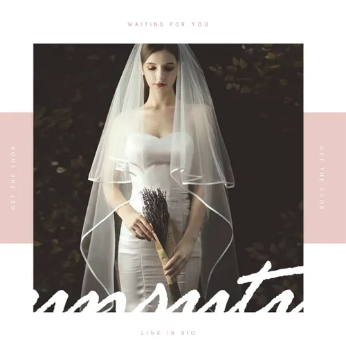 Vista 5 de Unsutuo 2 Tiers Bride Wedding Veil Ivory Ribbon Cathedral Veil Bridal Tulle Veil for Women and Girls Ivory