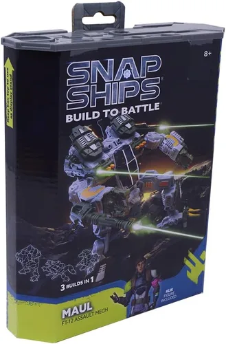 Vista 8 de Snap Ships Forge Maul FT-12 Assault Mech - Construir para la batalla - No requiere baterías - Construye 3 diseños diferentes -8+