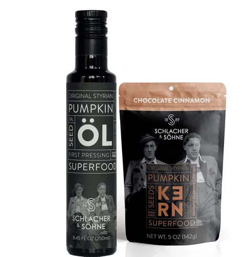 Vista 9 de Schlacher & Söhne Aceite de semilla de calabaza de estirio: 100% puro, prensado en frío, sin OMG, sin gluten, vegano, puede ayudar en el crecimiento