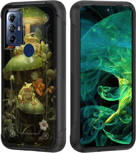Vista 17 de Funda para Moto G Stylus 5G 2023, resistente de doble capa de policarbonato duro y silicona suave, resistente a prueba de golpes, funda protectora