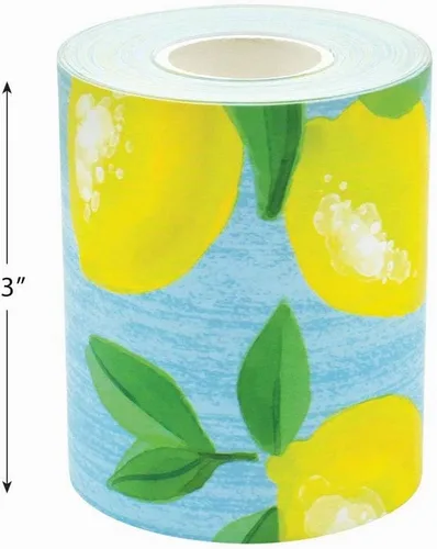 Vista 6 de Teacher Created Resources Borde enrollado recto Lemon Zest – 50 pies – Decora tablones de anuncios, paredes, escritorios, ventanas, puertas