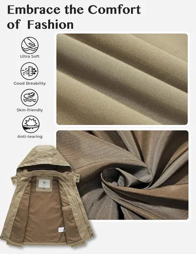Vista 3 de WenVen - Chaqueta de algodón ligero con capucha para niño