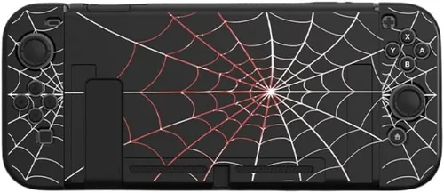 Vista 7 de JINGDU Funda compatible con Nintendo Switch 2017, accesorio de funda de TPU para consola Switch y Grip Joy-Con, protector de interruptor con 4