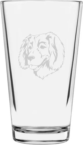 Vista 258 de Podenco Canario - Vaso de pinta de 16 onzas con temática de perro personalizado