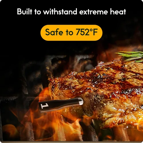 Vista 8 de CHEF iQ Sense - Termómetro inalámbrico inteligente para carne con 2 sondas ultrafinas, termómetro Bluetooth para carne de rango ilimitado