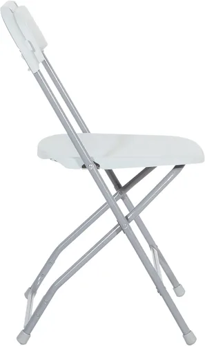 Vista 3 de Office Star - Juego de mesa y sillas cuadradas plegables de resina de 5 piezas, color gris claro