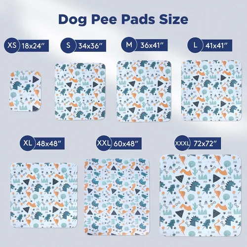 Vista 5 de Almohadillas lavables para orina para perros, 2 paquetes pequeños de 18"x24", almohadillas reutilizables súper absorbentes para cachorros