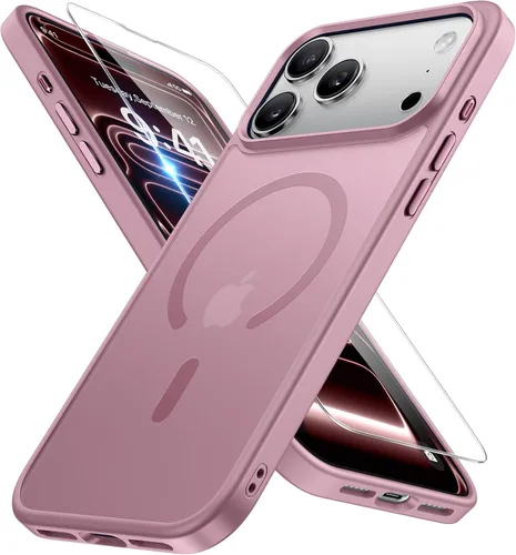 Vista 33 de Miracase - Funda magnética para iPhone 14 Plus de 6.7 pulgadas (compatible con MagSafe) (con 2 protectores de pantalla), protección de grado Negro