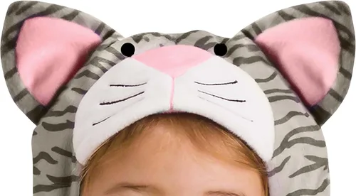 Vista 3 de Fun World Disfraz de gatito gris a rayas para niños pequeños