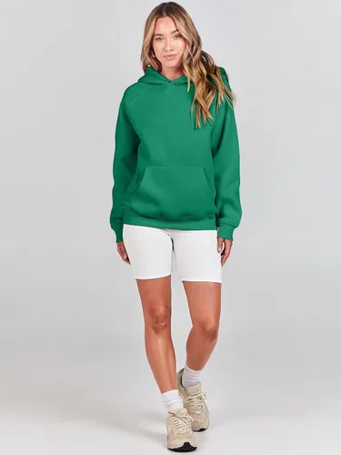 Vista 85 de ANRABESS - Sudaderas con capucha para mujer, sobre talla, de vellón de manga larga, modelo de 2024, para otoño
