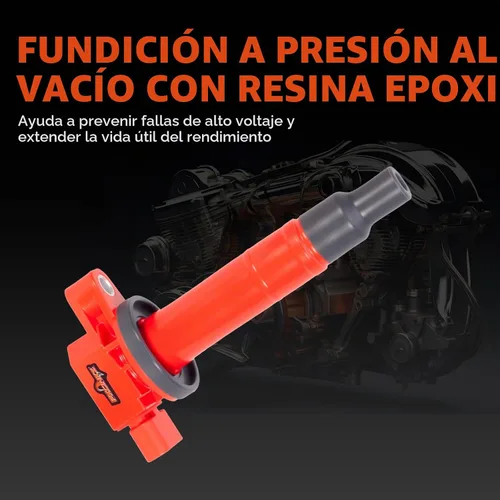 Vista 3 de Juego de 4 bobinas de encendido mejoradas y bujías y conector