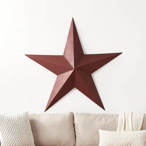 Vista 5 de Estrella de metal, color negro o rojo