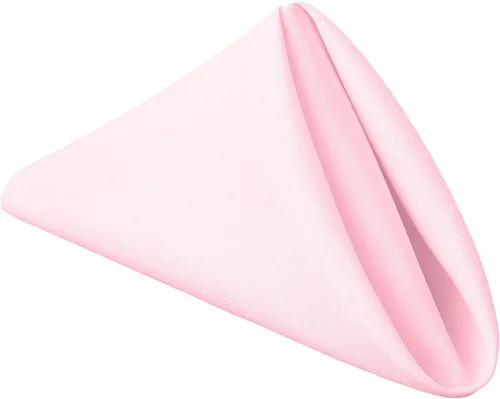 Vista 13 de Pomp Servilleta de tela de poliéster beige de 17 x 17 pulgadas (paquete de 12) Tela de fácil cuidado resistente a las arrugas y a las manchas