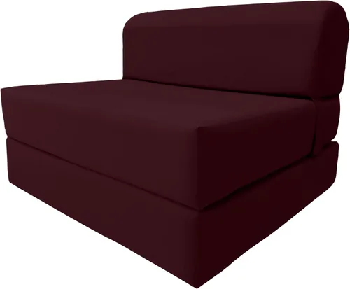 Vista 20 de D&D Futon Furniture. Silla plegable de espuma, sofá de estudio, colchón de espuma plegable para invitados (6 x 24 x 70 pulgadas, negro)