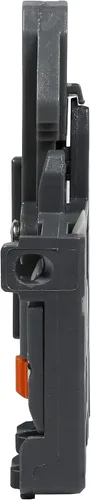 Vista 6 de Par de dispositivos DTC de bloqueo frontal de plástico para cajones empotrados, color gris con tornillos incluidos