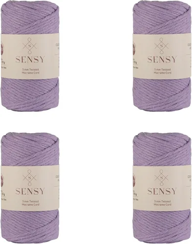 Vista 11 de Sensy - Cuerda de macramé prémium de 0.118 in, 109 yardas, 100% algodón, una hebra torcida, cuerda de macramé, hilo de algodón para macramé, hilo