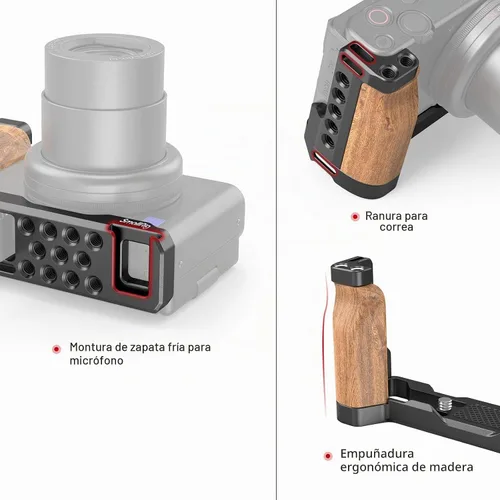 Vista 6 de SMALLRIG Soporte en forma de L con zapata fría para cámara digital Sony ZV1 - 2936