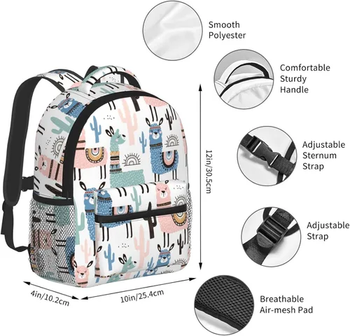 Vista 5 de Mini mochila escolar de 12 pulgadas para niños y niñas, multicolor (Multicolor16), Mochilas Daypack