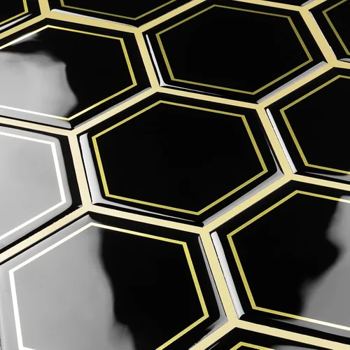 Vista 9 de FunStick Adhesivos para azulejos de pared en muro de cocina de 12 x 12 pulgadas, azulejos de pared hexagonales 3D autoadhesivos de color verde Verde
