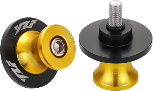 Vista 5 de 2 piezas de carretes de brazo oscilante para motocicleta para Yamaha YZF R1 R3 R6 R6S R25 R15 R125 600R de aluminio (negro)