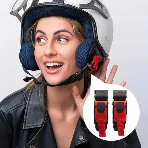 Vista 6 de iplusmile Kit de hebilla de correa de barbilla de liberación rápida para casco de motocicleta, reemplazo de hebilla de casco de metal para ajuste