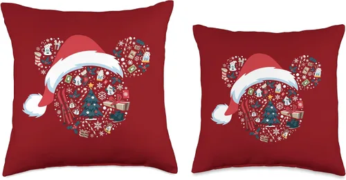 Vista 3 de Disney Minnie Mouse Icon Winter Lodge Holiday - Almohada roja