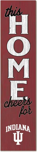 Vista 5 de KH Sports Fan Letrero de Alabama Crimson Tide This Home Cheers for Porch Leaner, 11 x 46 pulgadas, carmesí de marea carmesí; muestra tu espíritu